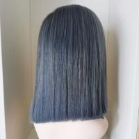 13X4 4X4 13X6 dentelle frontale brune brésilienne vierge cheveux humains perruque courte bob perruque