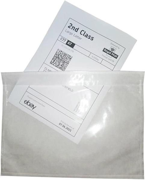 Dustproof Mailing Label Pouch Tear Resistant Packing Slip Envelope Transparent