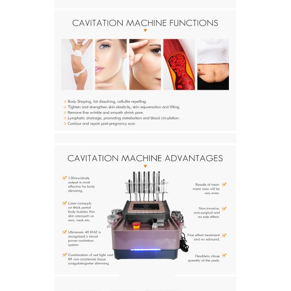 9 In 1 Ultrasound Cavitation Slimming Rf Lipo Laser Fat Burning Cavitation Machine