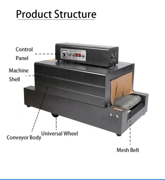 DUOQI BS-B450*250 Bottle Carton Heat Shrink Tunnel Film PET Wrapping Packing Machine