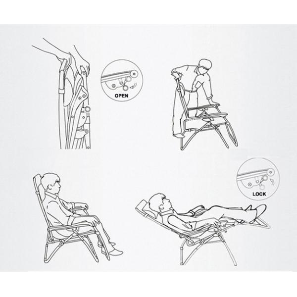 Outdoor Table Heavy Duty Folding Recliner Zero Gravity Chair for Sleeping on the Beach