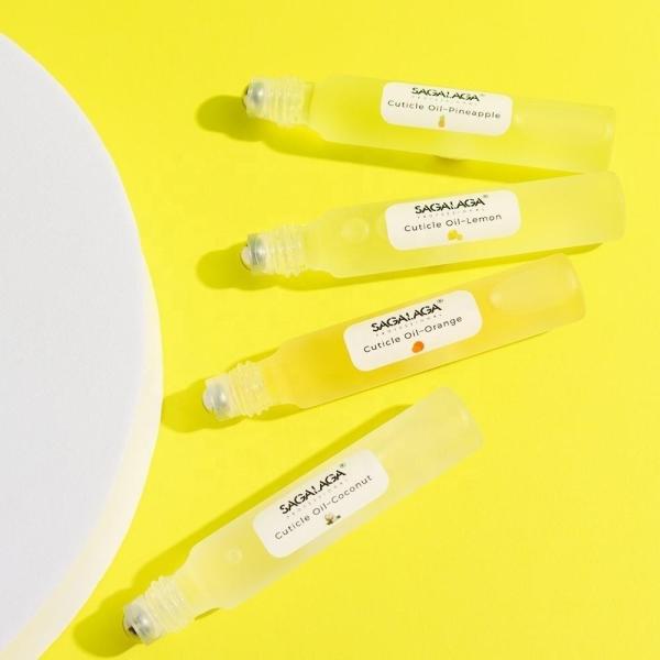 Container personnalisé Ananas personnalisé Revitalisant pour ongles à marque privée stylo à rouleaux huile de cuticule organique naturelle