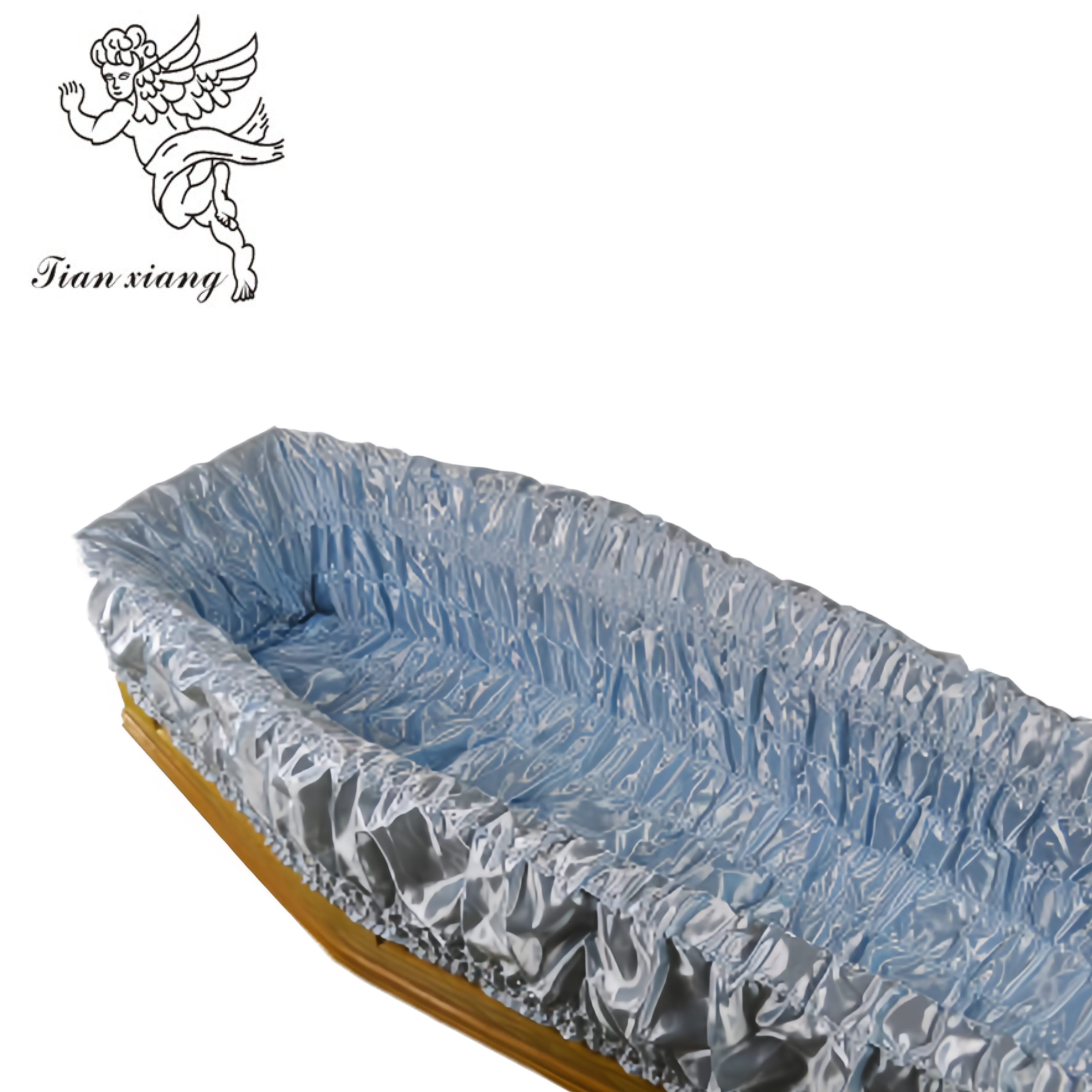Dignified Farewell Steel Casket Box Decorable For Funeral Arrangements