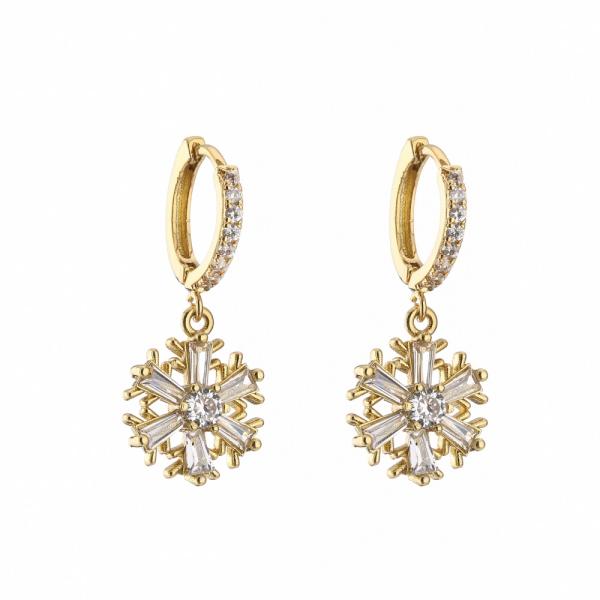 Серьги диаманта падения OEM лакомства серег обруча золота свадьбы 24k длинные