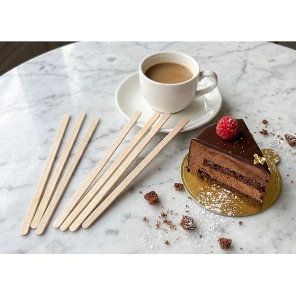 OEM 140mm Birch Wooden Coffee Stick Stirrers For Food Service