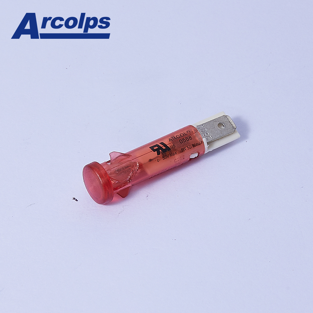 Advanced 12V 24V 110V 230V Industrial Equipment Control Panel Signal Device Neon LED Indicator Light Red Blue Clear IP65 for