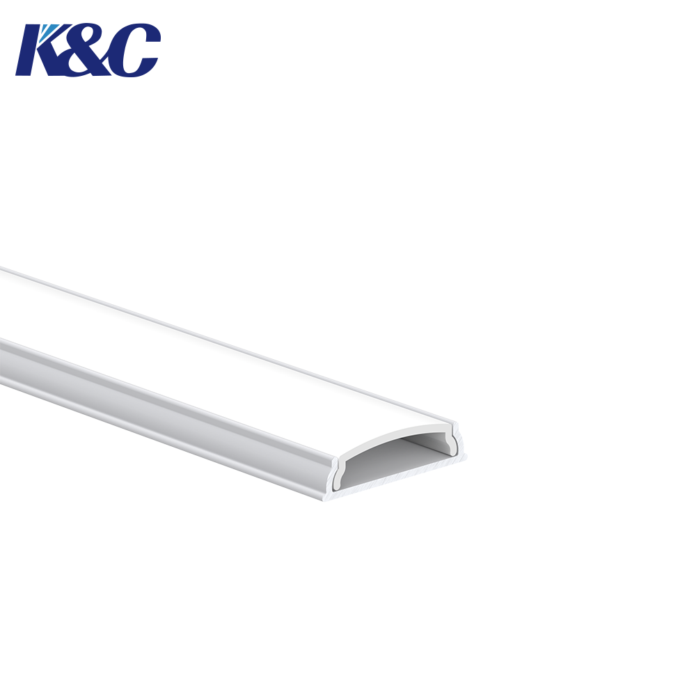6063 T5 Aluminum LED Profile with Sandblasting Oxidation for LED Strips up to 12mm Width