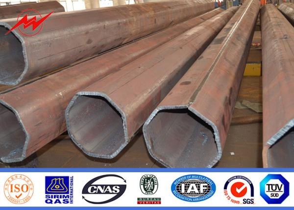 Metal elétrico pólos de serviço público da baixa tensão de Q345 HDG 32M 20KN/Pólo de aço laminado a alta temperatura