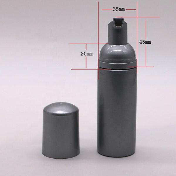 Embalagem de plástico Mini garrafa de viagem 50ml PET Mousse garrafa de espuma com logotipo personalizado