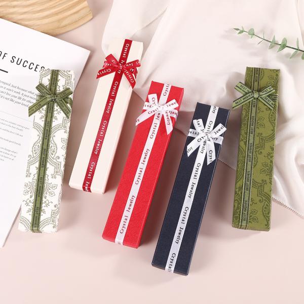 Business Gift Box Customized Necklace Bracelet Jewelry Gift Box Wholesale Exquisite Long Gift Box