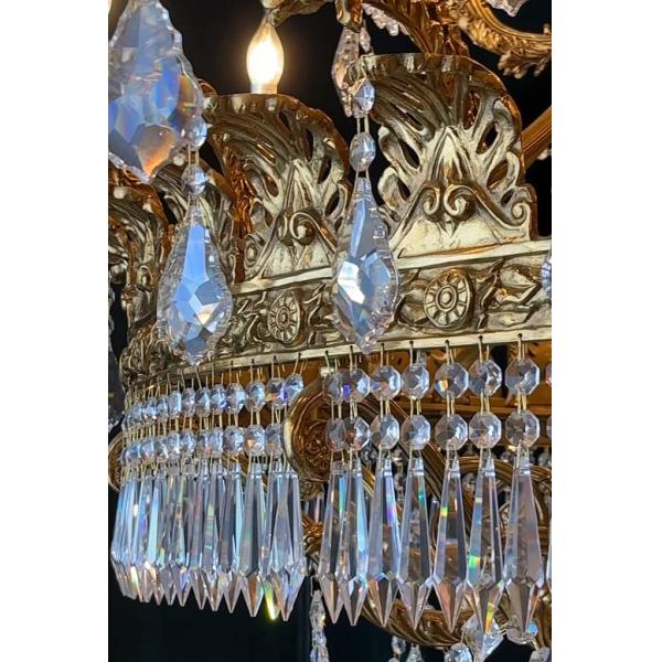 Европейские суды Luxury Crystal Candle Chandelier Ослепительное освещение