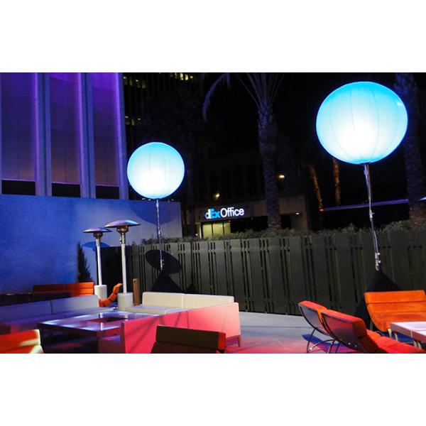 Printing Logo 4.6m / 15.1ft Inflatable LED Light Halogen Lamp With Different Color Balloon