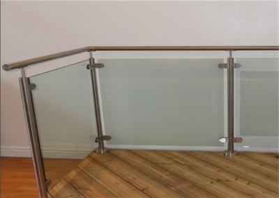 Tempered Stainless Steel And Glass Railings System , Glass Balustrade Systems For Decking