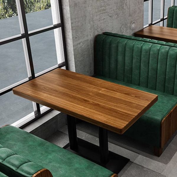 Modern Industrial Style Coffee Pizza Shop Pub bar Restaurant Wood Booth Sofa and Table Chairs Combination Furniture