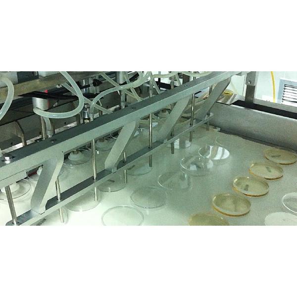 Automatic Aseptic Culture Media Petri Dish Filling Machine Single Line Automatic Stacking Mechanism Customized Peristaltic Pump
