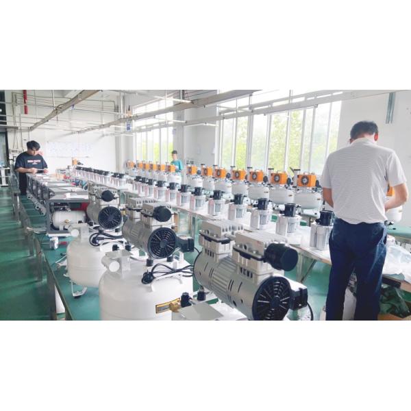 Compresseur d'air dentaire sans huile avec sèche-linge 32L Compresseur à pompe à vide silencieux