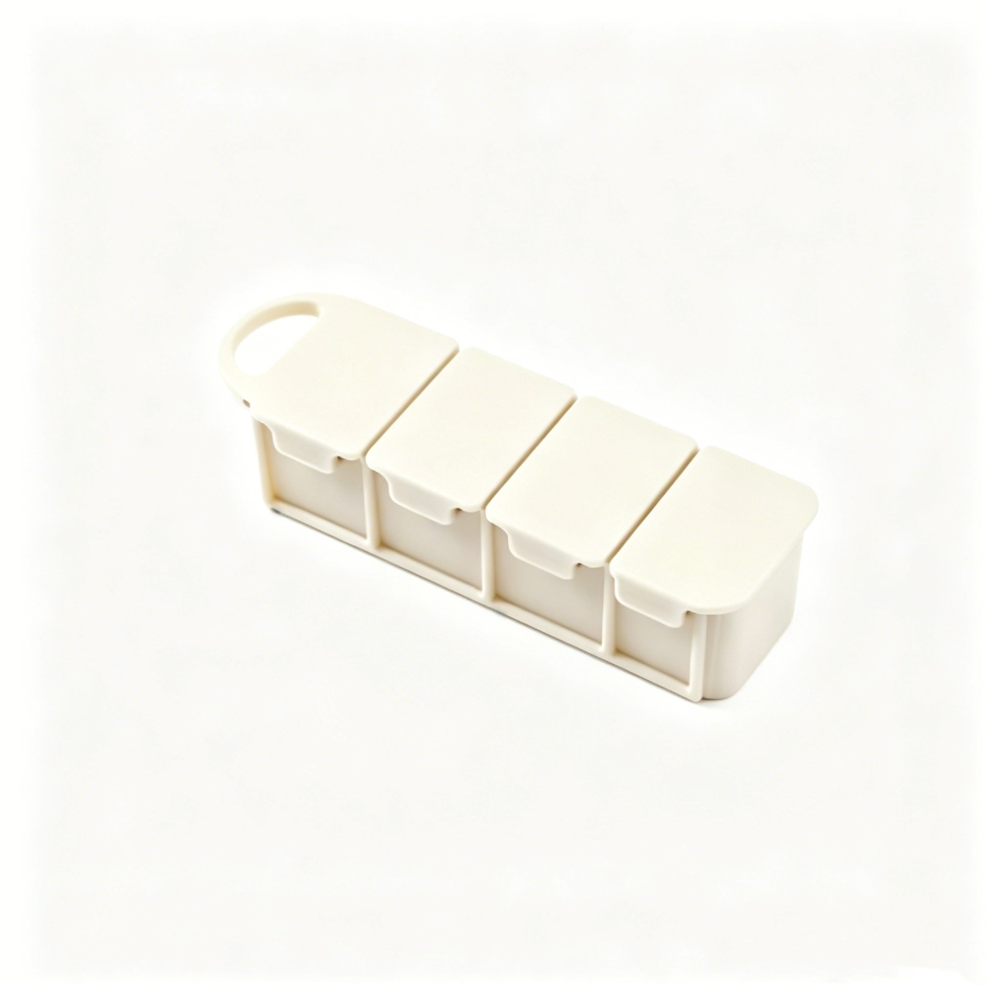 4-Slot Medical PP Pill Case Matte Finish Airtight Gift Box