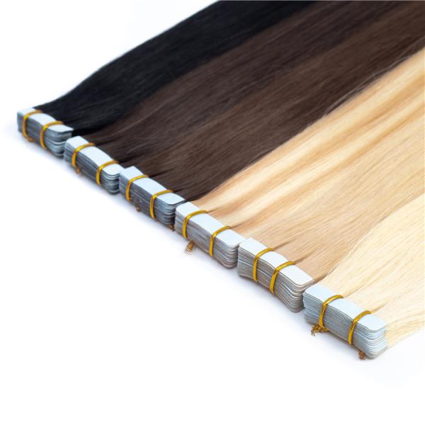 18 Inch Human Hair Extensions Blonde Reusable Real Hair Clip In Extensions