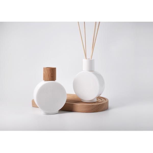 Custom 100ml Oblate Glass Reed Diffuser Bottle, 100% Recyclable Flint Or Opal Glass, Equipped With Various Screw-On Caps