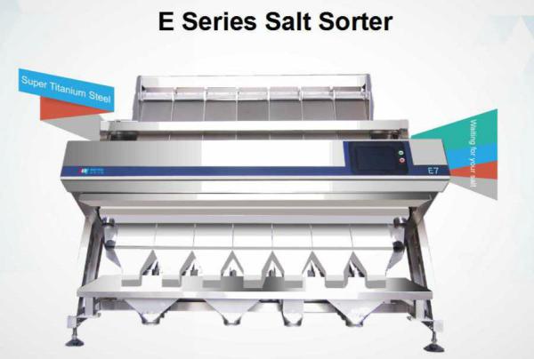 Salt Processing Industrial Color Sorter With Full Titanium Steel Machine Body