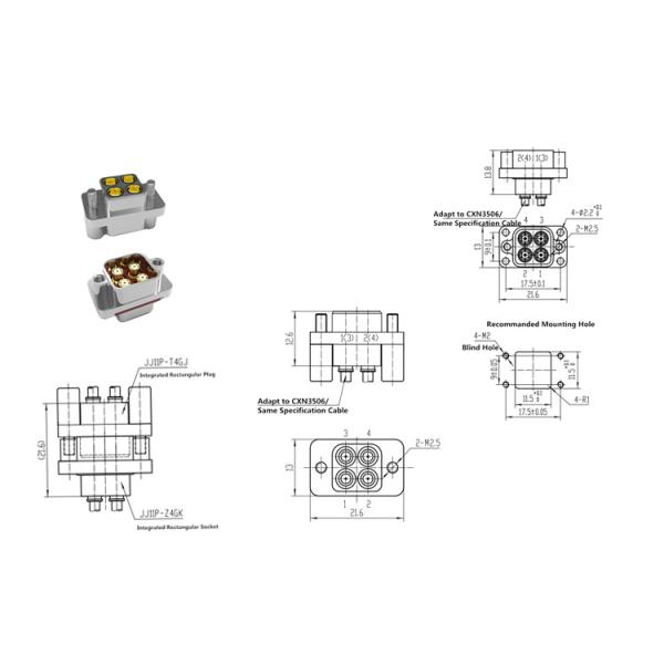 SMA/SMP RF интегрировало герметически закрытые соединители для кабеля CXN3506