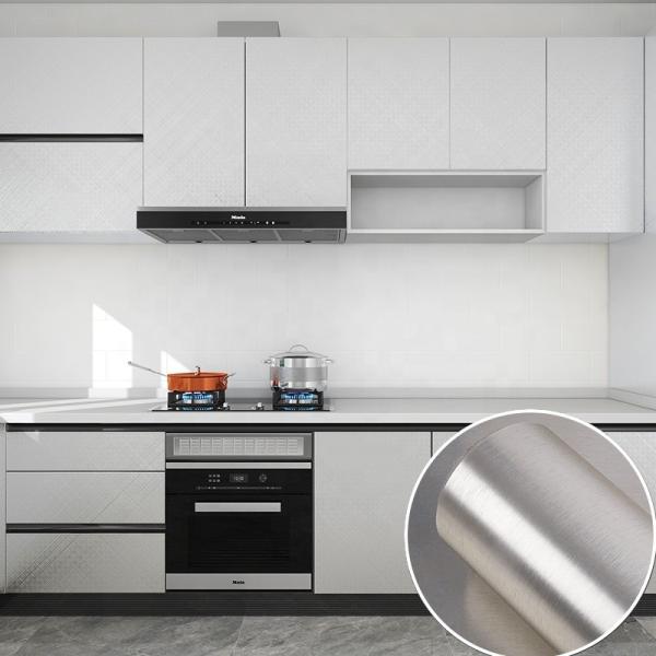 Effortless Panel Decoration Metallic PVC Self Adhesive Wallpaper Metallised Film
