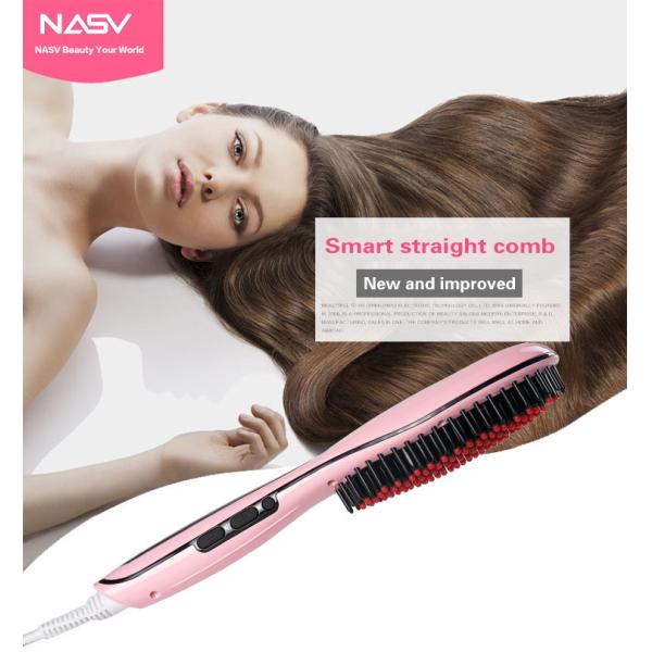 Electric Hair Straightener Brush Home Beauty Machine NASV 100 With Lcd Display