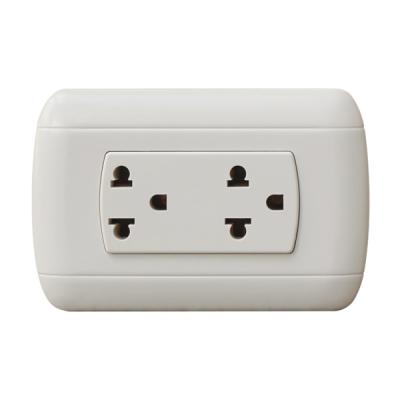 110V - 250V 16A 2 Gang Socket Three Hole Over Current Protection Durable