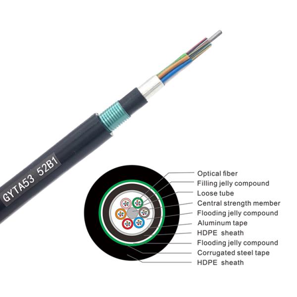 GYTA53 48 Core G652D Armored Underground Direct Burial Cable