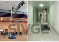 A escada dupla do elevador hidráulico do mastro manual incrementa ao redor shopping
