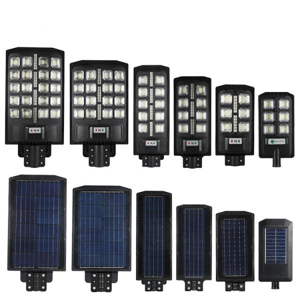 50w 100w 150w 200w 300w 400w waterproof IP65 ABS  integrated led all in one solar street light outdoor dusk to dawn