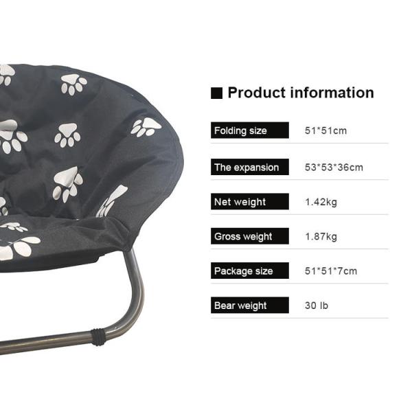 53x53x36cm повышенный круг ткани Оксфорда кровати любимца прямоугольника складной