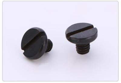 Black Zinc Plated Steel Big Fillister Head Slotted Drive Screws GB833 Round Head Slotted Drive Machine Screws
