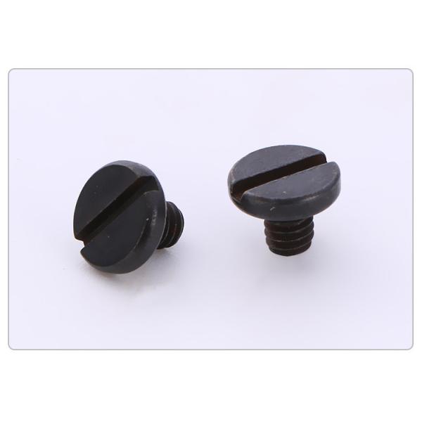 Black Zinc Plated Steel Big Fillister Head Slotted Drive Screws GB833 Round Head Slotted Drive Machine Screws