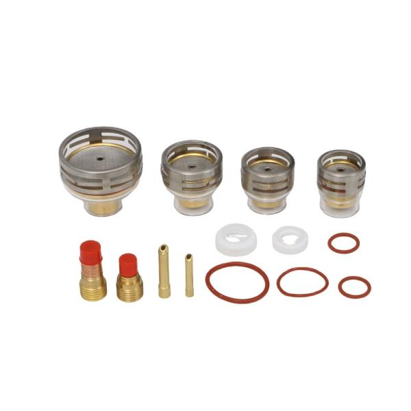 Kit de bico transparente de soporte de vidro cerâmico personalizado para solda TIG WP 9/20/17/18/26