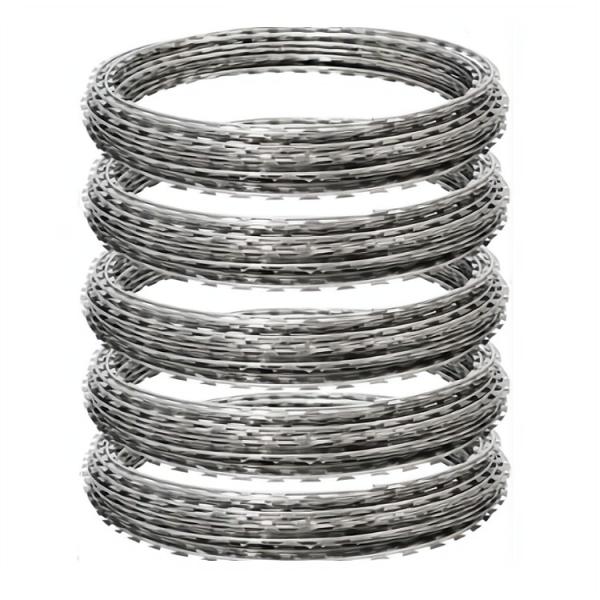 Hot Selling Type BTO 30 Razor Barbed Wire Galvanized Barbed Wire Concertina Coil For Outdoor Security