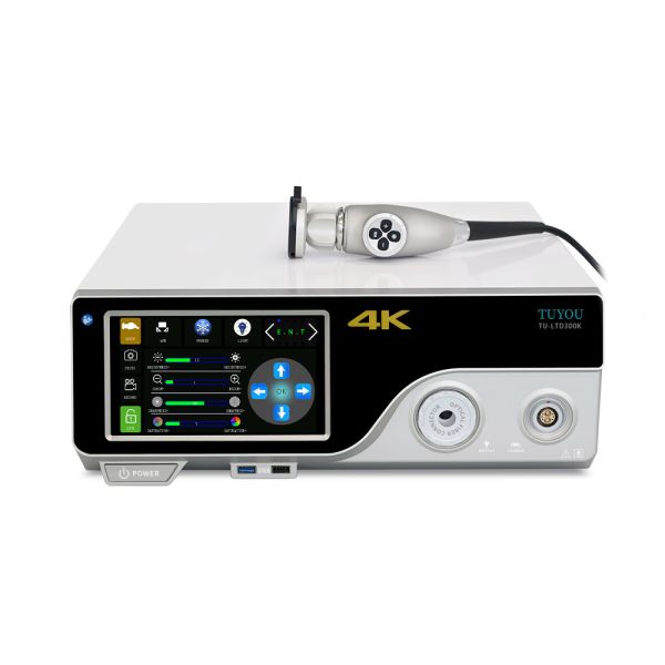 AI 4K UHD Endoscopic Camera System Built-in 100W LED Light Source & 4K Recorder 1/1.8 Sony CMOS Surgical Laparoscopy Imaging Equipment