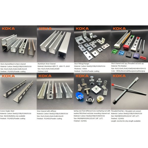 Construction Slotted Solid 3m 6m Custom Unistrut Channel Rail