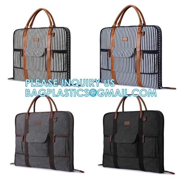 Business Garment Bag Cover For Suits Dresses Clothing Foldable Pockets, Carry On Garment Bag, Moving Bags