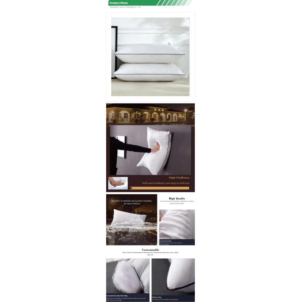 JOURM Hilton Hotel White Microfiber 100% Cotton Unpick and Wash Sleeping Pillow for Bed