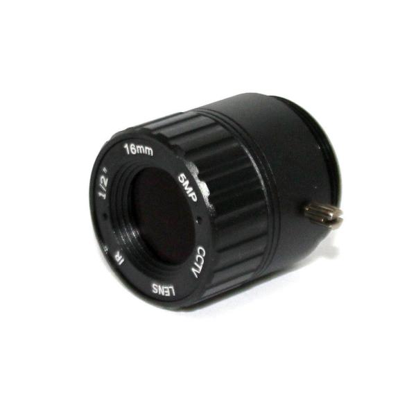 Iris Fixed IR CCTV Lens 16mm F1.4 Image Format 1/2 5.0MP For HD Security Cameras