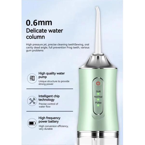 Réservoir d'eau de 240 ml 3 modes Irrigueur oral à corps complet étanche à l' eau électrique Flosser d' eau dentaire