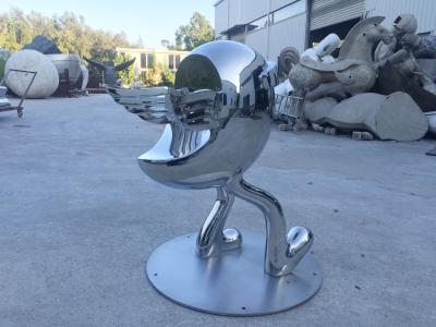 Esculturas animais do metal dos desenhos animados para o jardim, escultura exterior do pássaro do metal