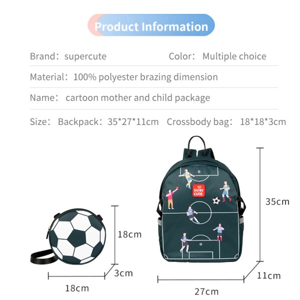 Supercute 2 In 1 Shoulder Bag Backpack Back To School Backpack Set For Girl Boys