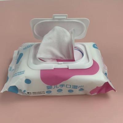 Limpezas molhadas não tecidas de Spunlace para a limpeza do bebê