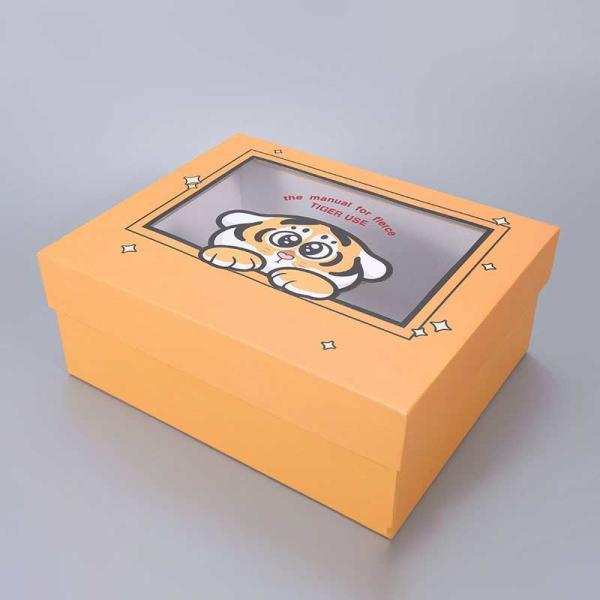 Heaven and earth cover window gift box customized visual shirt stationery birthday gift box square packing box