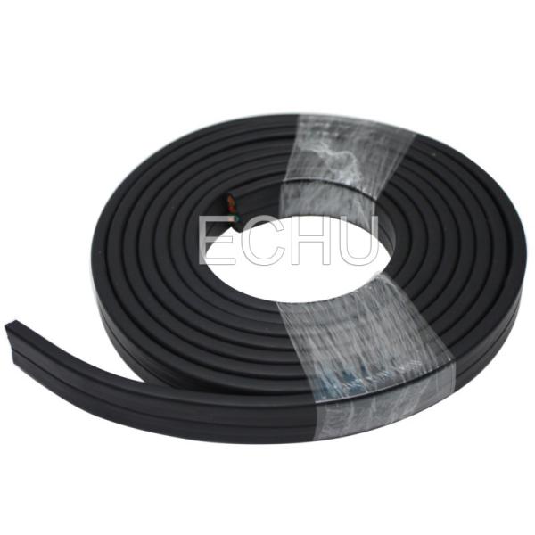 Flat Flexible Traveling Cable for Crane or Conveyor Black Jacket with Mixed structure