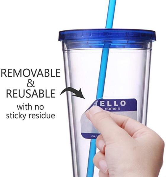 Copo bebendo plástico da bebida das secadoras de roupa da parede 450ML dobro transparente com Straw And Lid