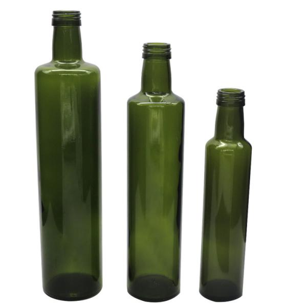Capacidade personalizada Pourer de aço de vidro preta da garrafa de azeite do tampão de parafuso