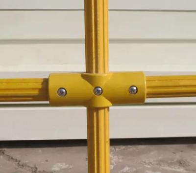 1-20mm Yellow Fiberglass Pipe Fittings For Round Tube Handrail And Fences
